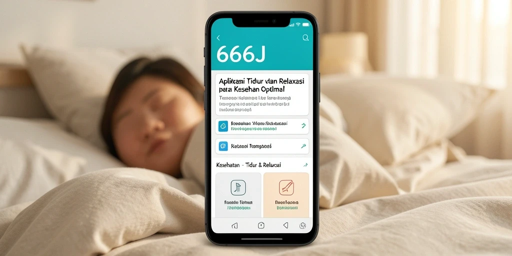 Antarmuka aplikasi 666J yang ramah pengguna untuk Tidur & Relaksasi.