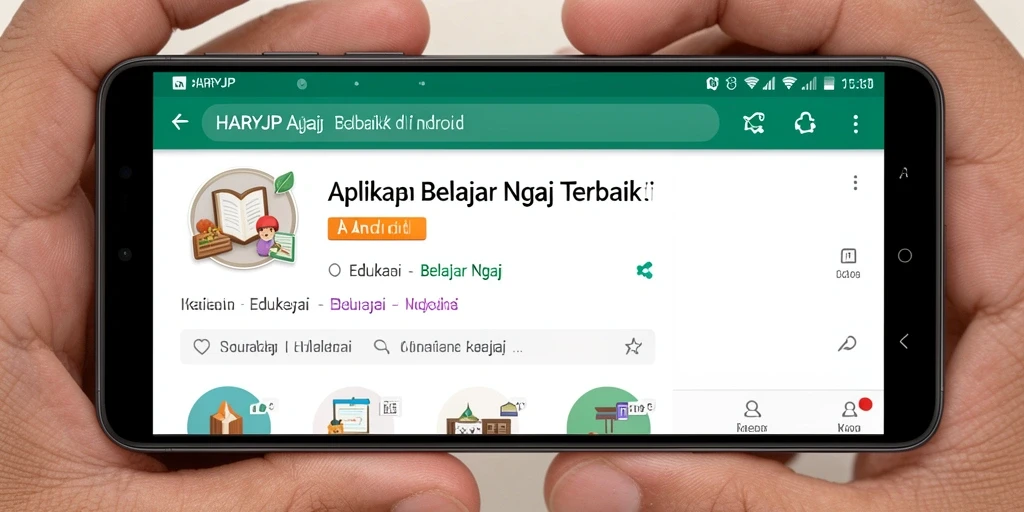 Antarmuka aplikasi HARAPJP yang mudah digunakan untuk belajar ngaji.