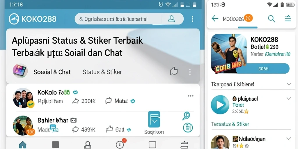 Tampilan antarmuka KOKO288 dengan berbagai pilihan stiker yang menarik.