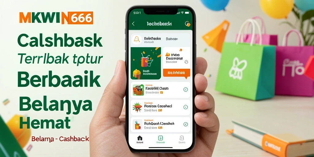 Antarmuka MKWIN666 menampilkan penawaran Cashback yang menarik dan mudah diakses.