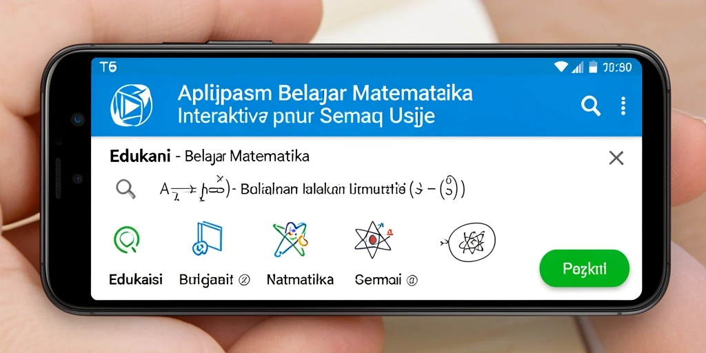 Antarmuka T6 yang ramah pengguna untuk belajar matematika.