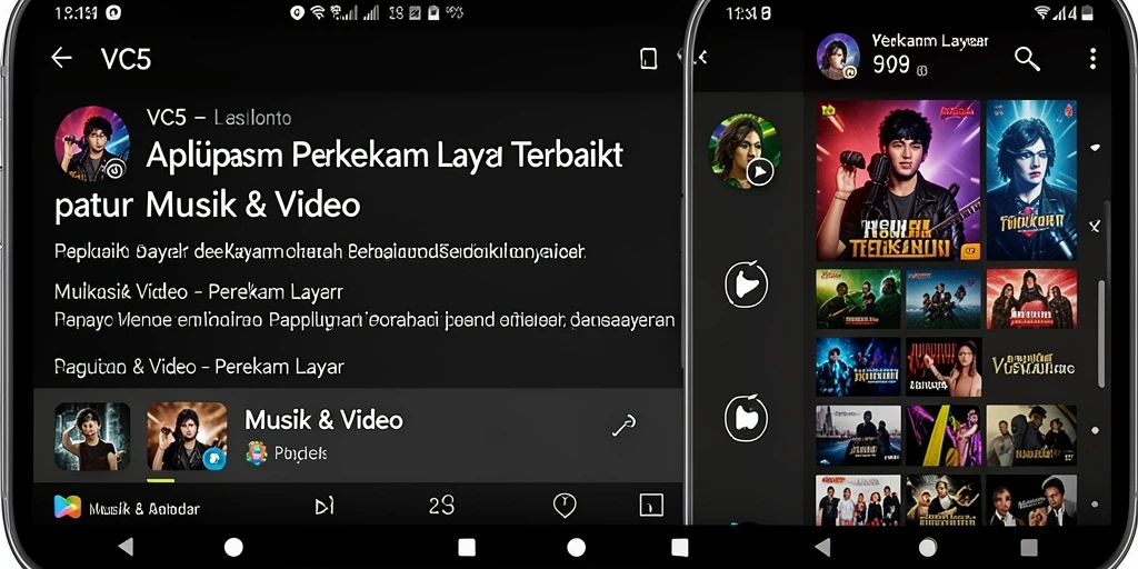 Antarmuka aplikasi VC5 saat merekam layar dengan fitur lengkap.